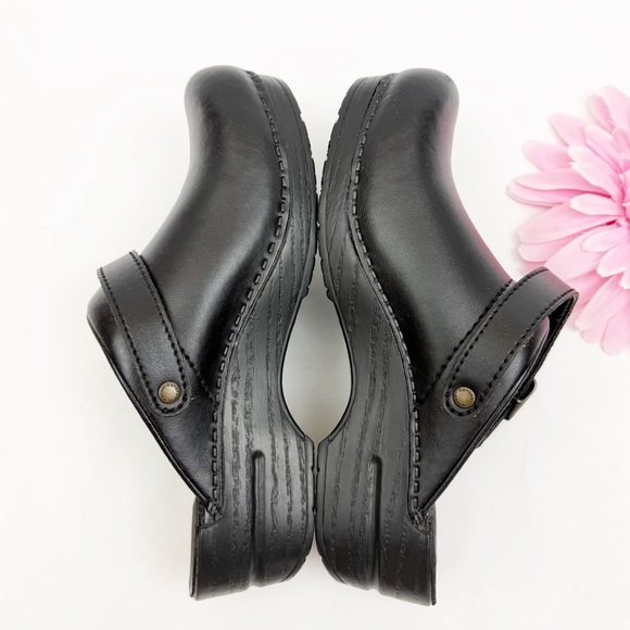 Dansko Ingrid Oiled Leather Clogs Slingback Adjustable Black - Picture 5 of 16
